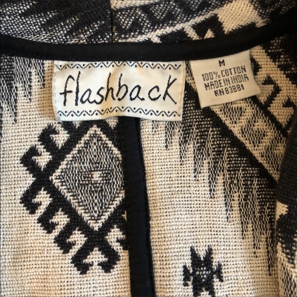 Vintage jacket by Flashback. Black & white Cropped - Picture 5 of 6